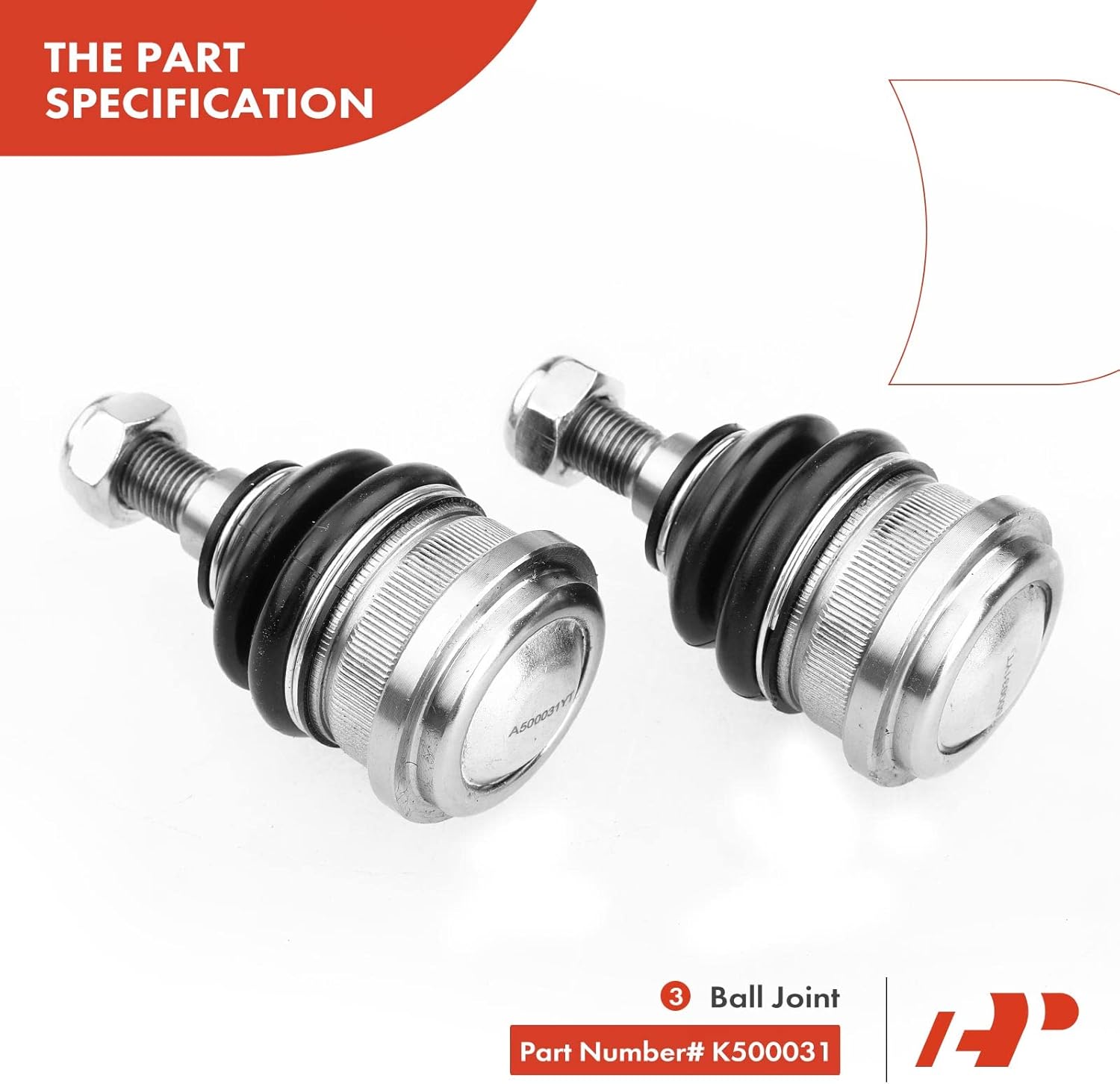 A-Premium Set of 6, Front Lower Ball Joint, Inner Outer Tie Rod End, Compatible with Hyundai Tiburon 1997 1998 1999 2000 2001