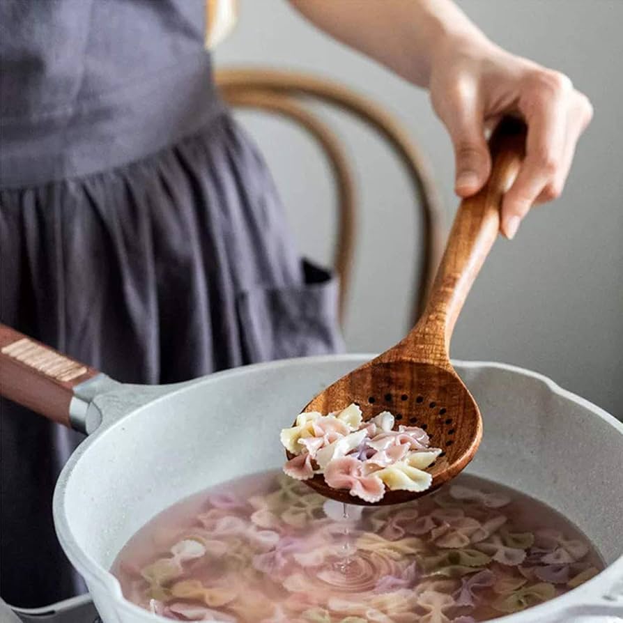 Amazon | キッチン木製食器、 台所用品セット、非毒性 耐熱 調理