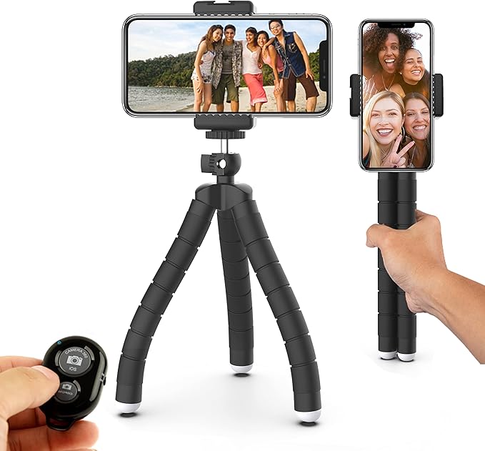 KobraTech Cell Phone Tripod TriFlex Mini Tripod for iPhone Flexible Tripod