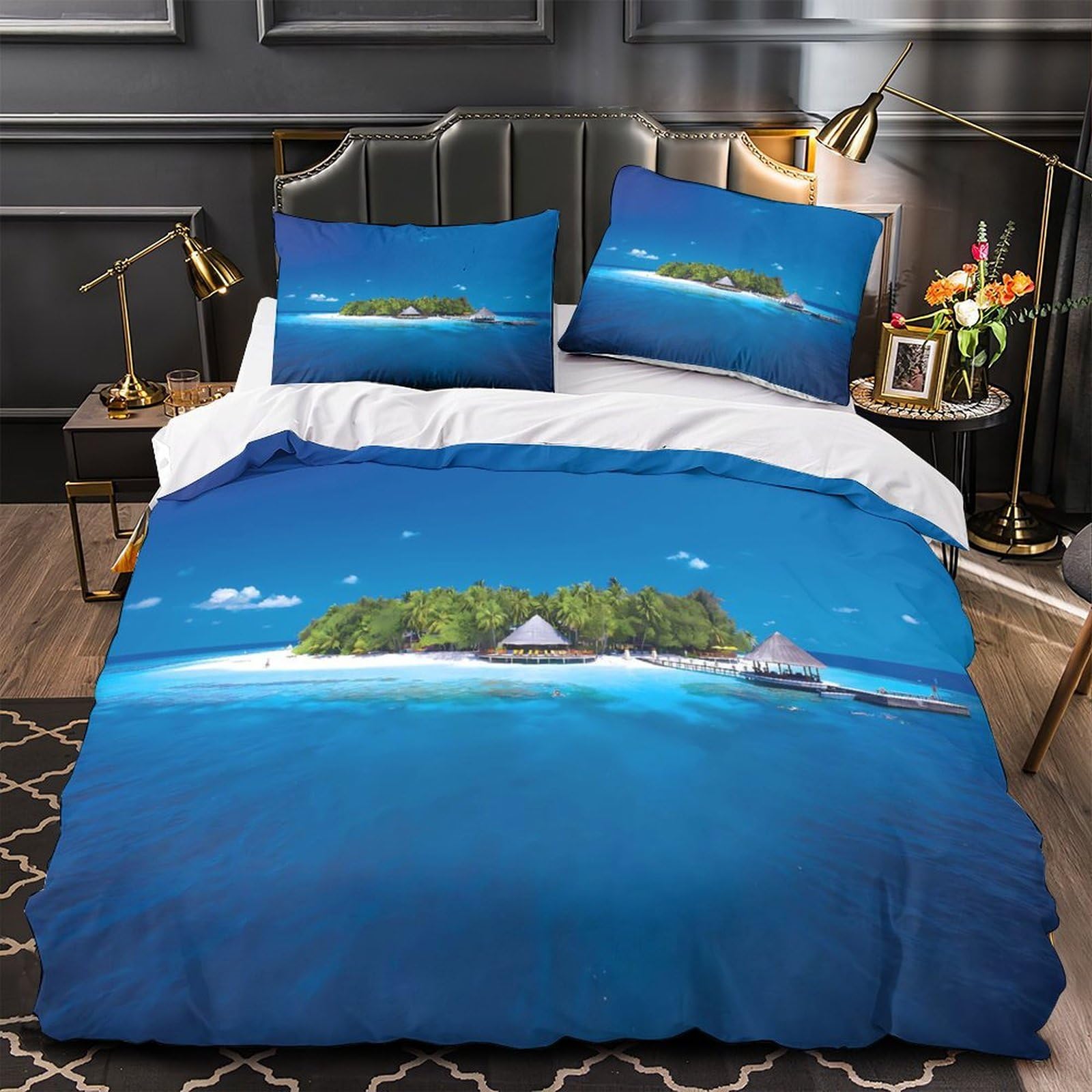 Parure de lit 3 pièces imprimé 3D pour transformer votre chambre adulte en resort