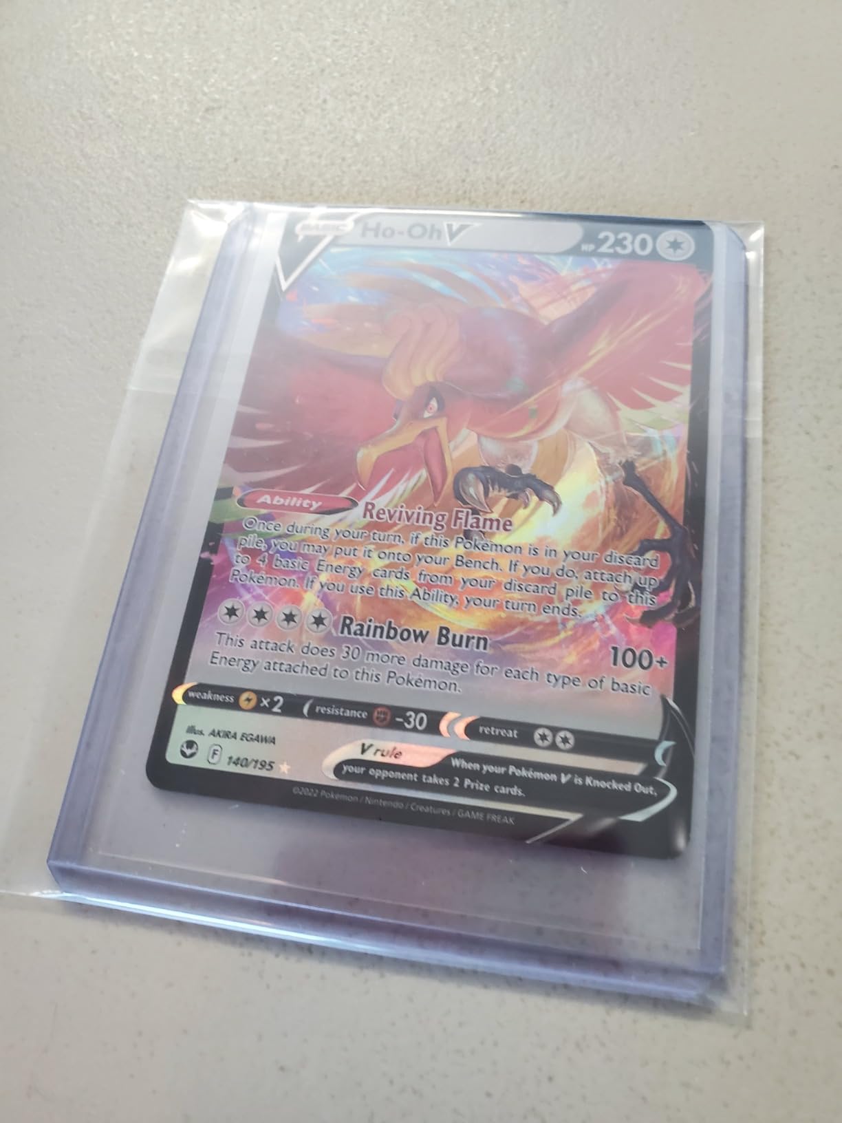 pokemon tcg silver tempest 140/195 ho-oh v card Amazon.com: Ho-oh V 140/195- Silver Tempest - Pokemon Ultra Rare Card