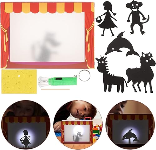 Miniatura 9 de jojofuny Títeres de sombra de mano para niños marionetas de sombra juguetes educativos hechos a mano espectáculo de marionetas de sombra 1 juego