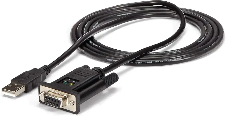 Startech com USB to Serial Adapter – Null Modem – FTDI USB UART Chip – DB9 (9-pin) – USB to RS232 Adapter, Black | FTDI DB9 Serial DCE Adapter Cable