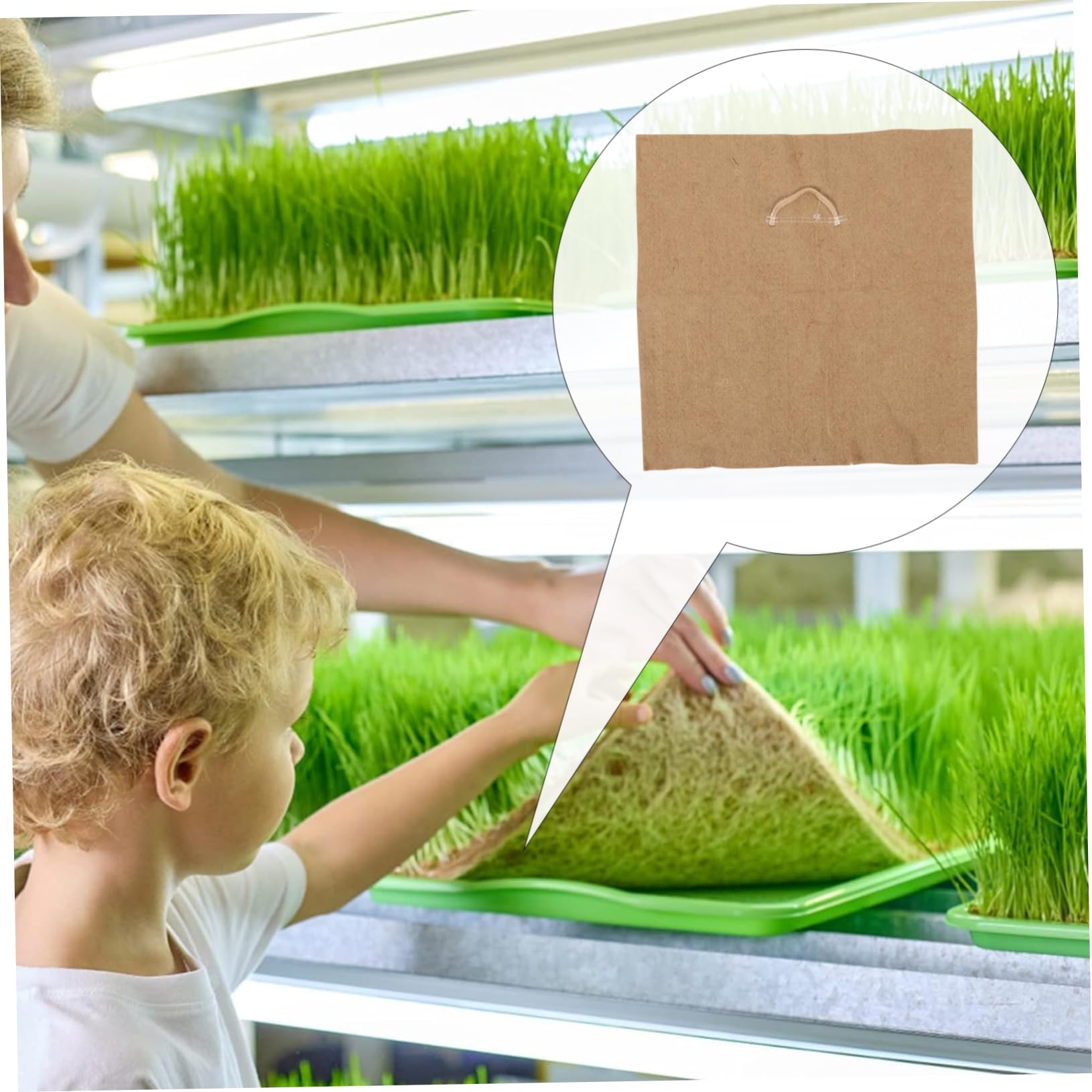 VANZACK Lot De 4 Plateaux De Culture pour Semis Plateaux De Culture pour Micro-Pousses Plateau D'Arrosage Carré pour Germination Fournitures De Semis Papier pour Plateau De Semis