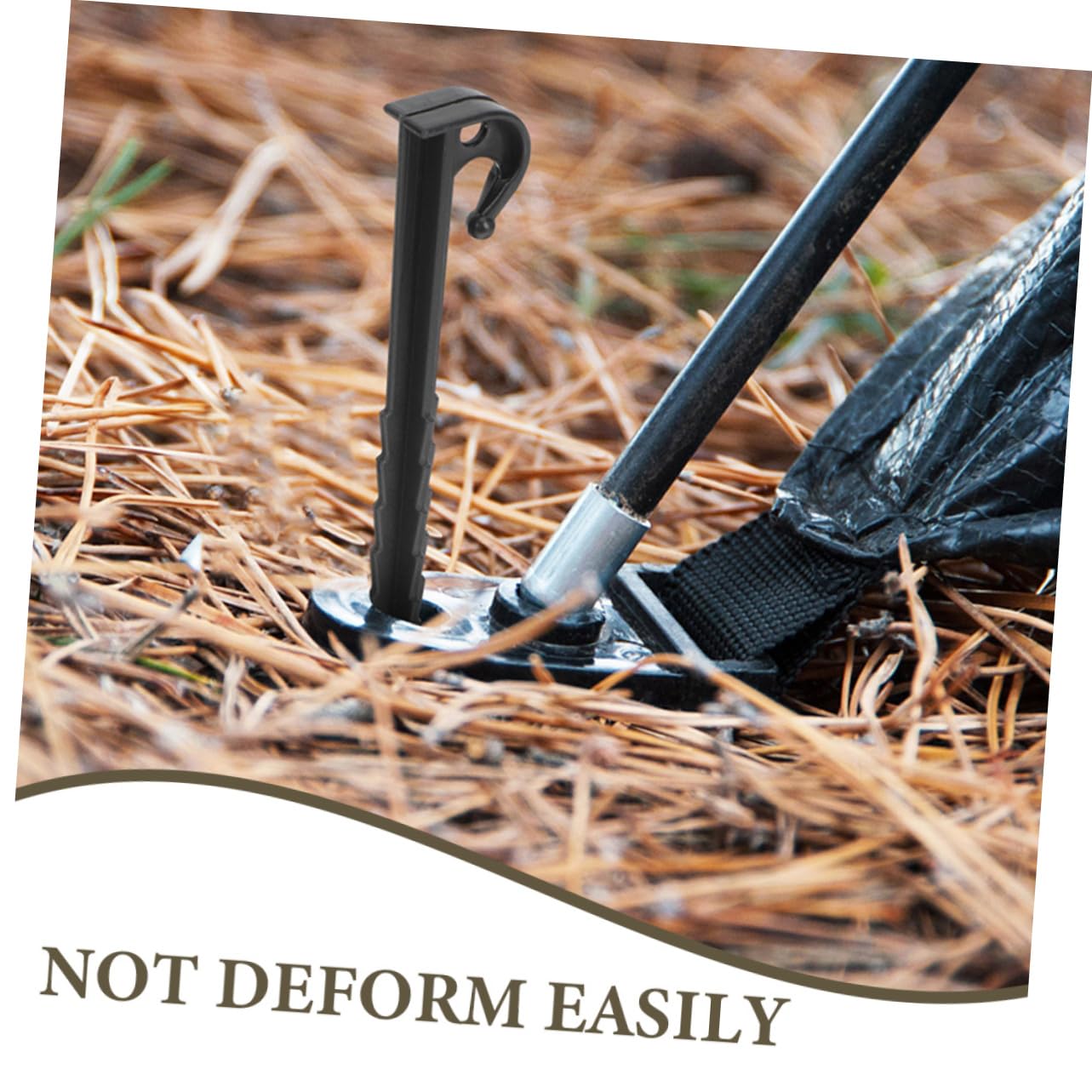 Supvox 3 Sätze Heringe Tent Poles Zeltschrauben Zeltbefestigungsnagel Zeltstangen Im Freien Pavillon Zelt Campingzubehör Erdspieße Zur Befestigung Von Zelten Plastik Pp Black 40 Stück * 3