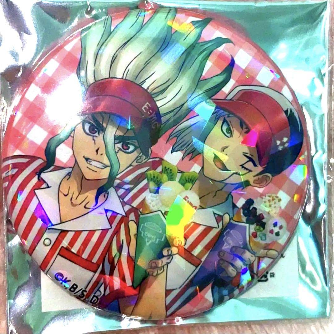 Amazon | Dr.stone マリオンクレープ 缶バッジ 千空 ゲン