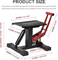 Vista 5 de Soporte de elevación para motocicleta, elevador, altura ajustable, accesorios para bici de cross