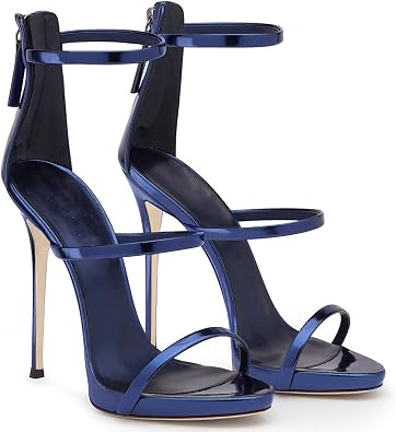 Womens Strappy High Heels Sandals Simple Round Open Toe Dressy Summer Stiletto Heels Sandals Lace up Comfortable Party Wedding Pumps Shoes