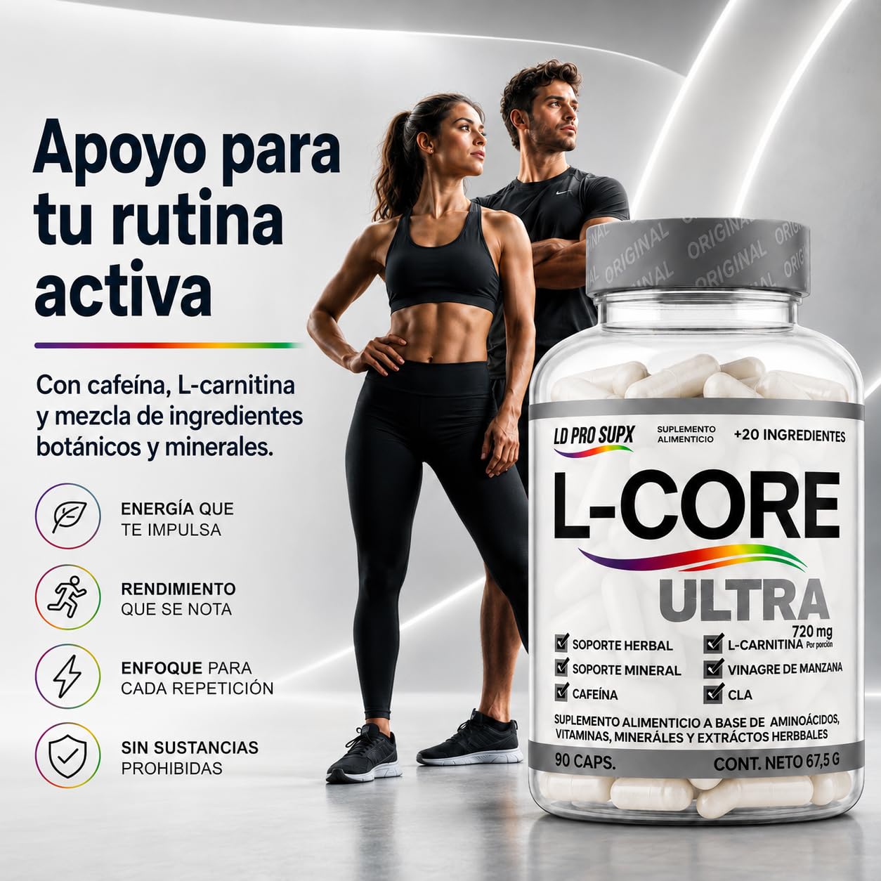 puedo tomar l carnitina y pre entreno L Core Ultra, Pre Entreno con L Carnitina, Vinagre De Manzana, Cla,  Guarana, Picolinato de Cromo y Cafeina, 20 Compuestos Naturales, Pre  Workout para Mujer y Hombre, 90 Capsulas. : Amazon.com.mx: Salud