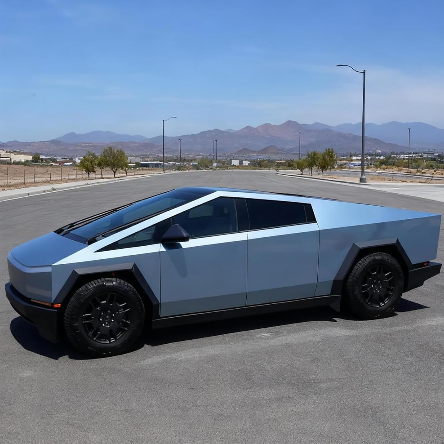 for Tesla Cybertruck 2024 2025 2026 Full Body PPF Precut Kit Paint Protection Film Car Wrap Vinyl Color Change Proof Protective Film Self Healing Clear Exterior Accessories (Glacier Blue)
