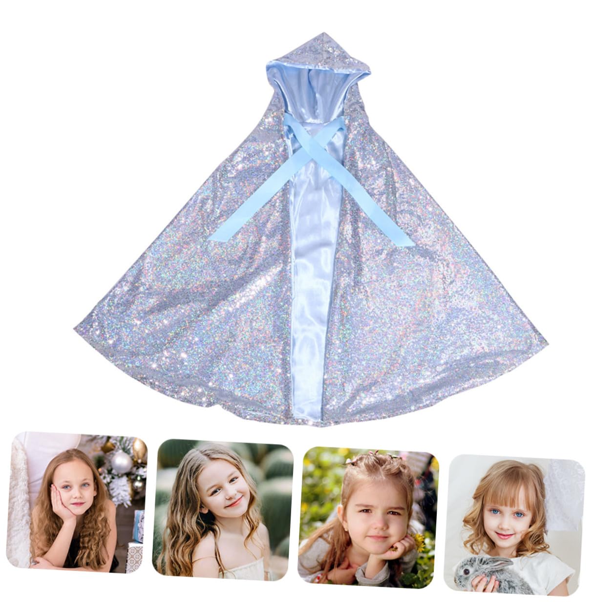 ifundom Mantello per Cappuccio Lucente Costume da Cosplay Autunnale Confortevole Mantello Elegante per Feste in Maschera e Compleanni Accessorio Antivento e Caldo per Giochi di Ruolo e