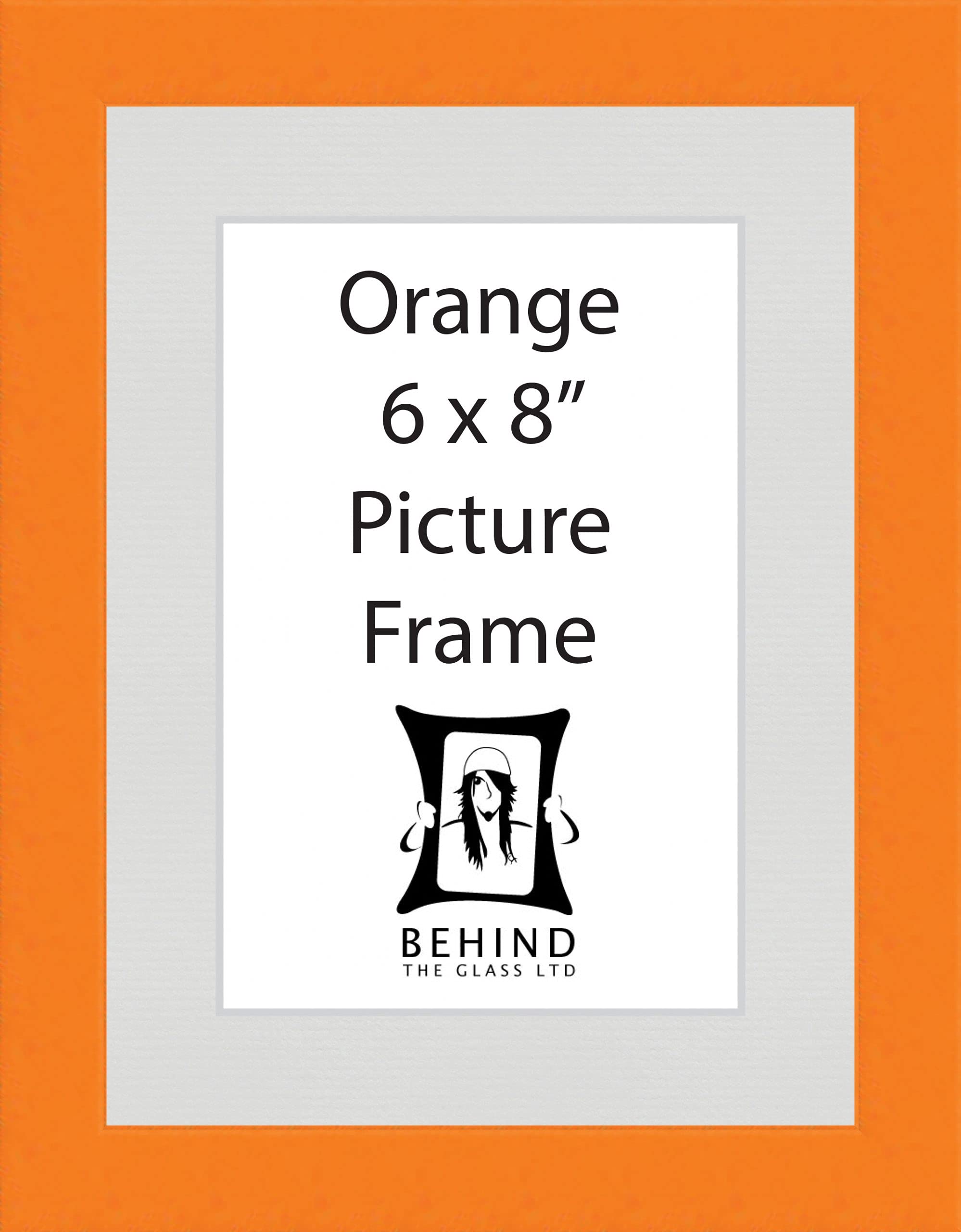 Behind The Glass Orange - Handmade Wooden Picture Frame With Mount - 6 X 8