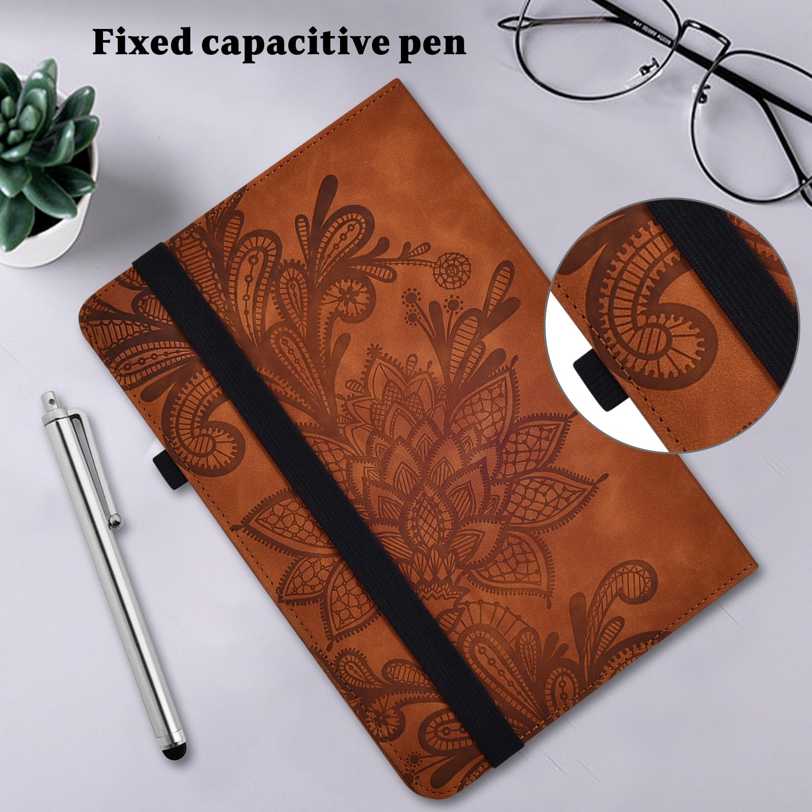 Coque pour Huawei MediaPad T3 10 (9,6") Housse avec Stylet,Housse en Cuir PU Portefeuille Multi-Angle Housse Etui Tablette pour Huawei MediaPad T3 10-Marron