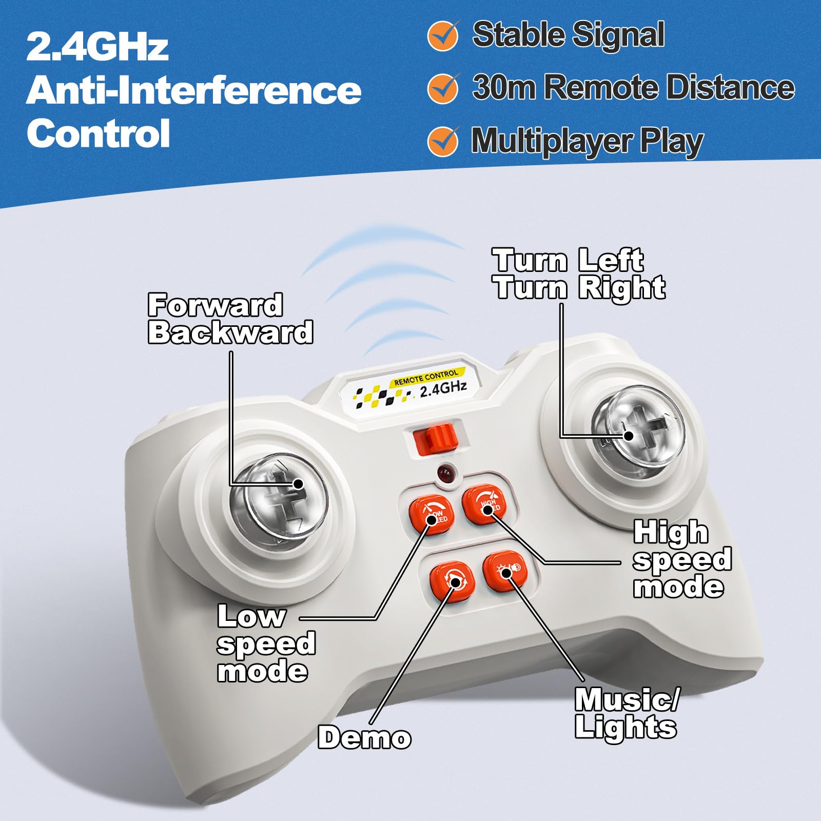 YESHIN 2 Coches de fútbol teledirigidos RC 2.4 GHz, Coches con luz LED y rotación 360°, Juego de fútbol con portería y Pelota, Juguete para niños 6+ años