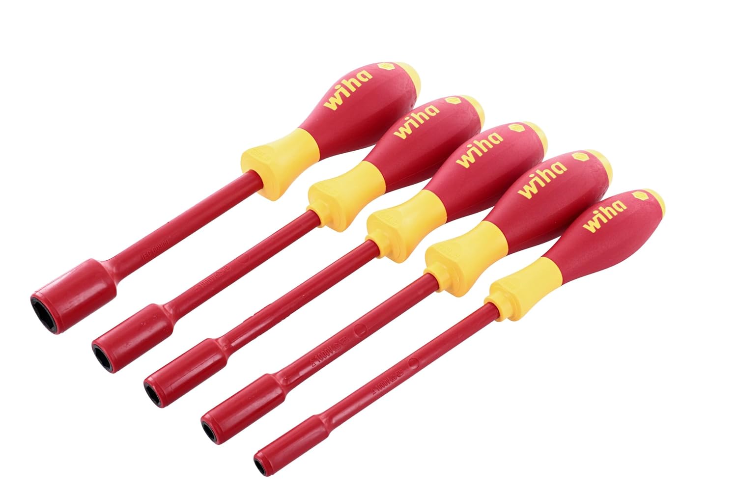 Wiha 32292 Insulated Nut Driver Set, Inch, 1000 Volt, 5 Piece