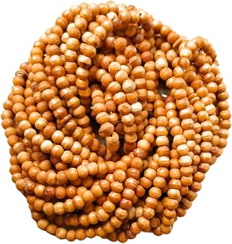 Taj Tasbih Islamic Prayer Beads, Muslim Wooden Mala, Dhikr & Zikr Beads, Natural Wood Material. 11601-W-1000.