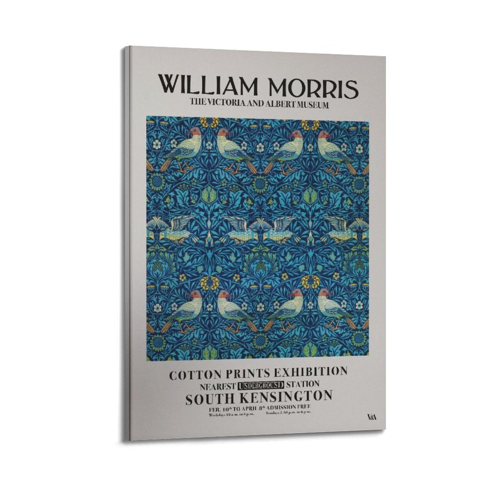 xiaoxiaoshen William Morris S, Mid3 Canvas Poster Wall Art Prints Room Aesthetic Murals Bedroom And Living Decorations 24x36inch(60x90cm)