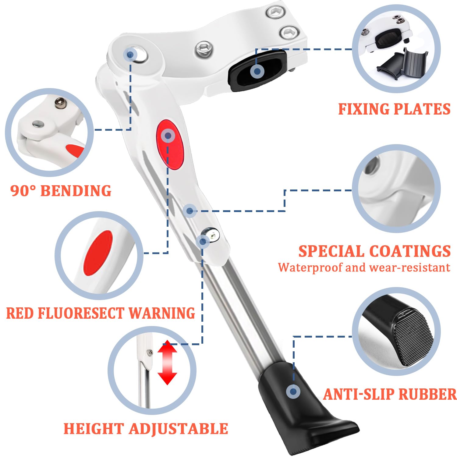 Cavalletto per bicicletta da 24 – 28 pollici, regolabile in altezza, supporto per bicicletta, universale, con piedini in gomma antiscivolo per mountain bike, e-bike, bici da corsa