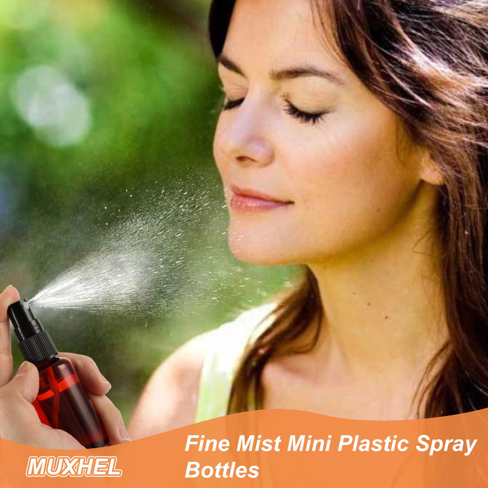 60 flaconi spray vuoti da 28,3 g, con adesivo e imbuto, anti-UV, vuoti, in plastica, piccoli, riutilizzabili, per oli essenziali e vari liquidi