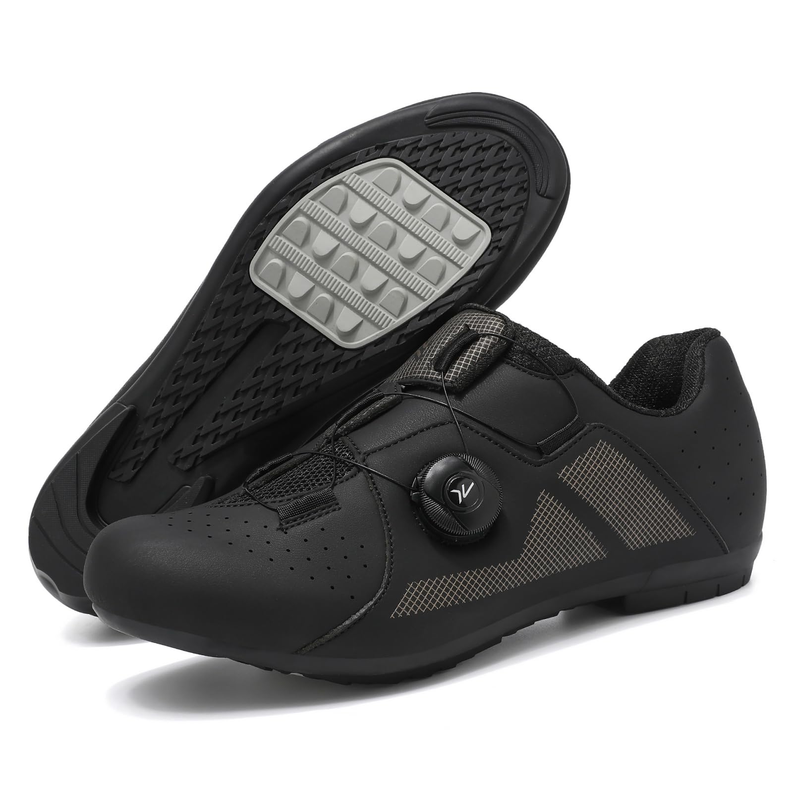 JiuQing Buty rowerowe męskie damskie gumowe podeszwy szosowe buty górskie bez blokady płaskie pedały codzienne buty rowerowe