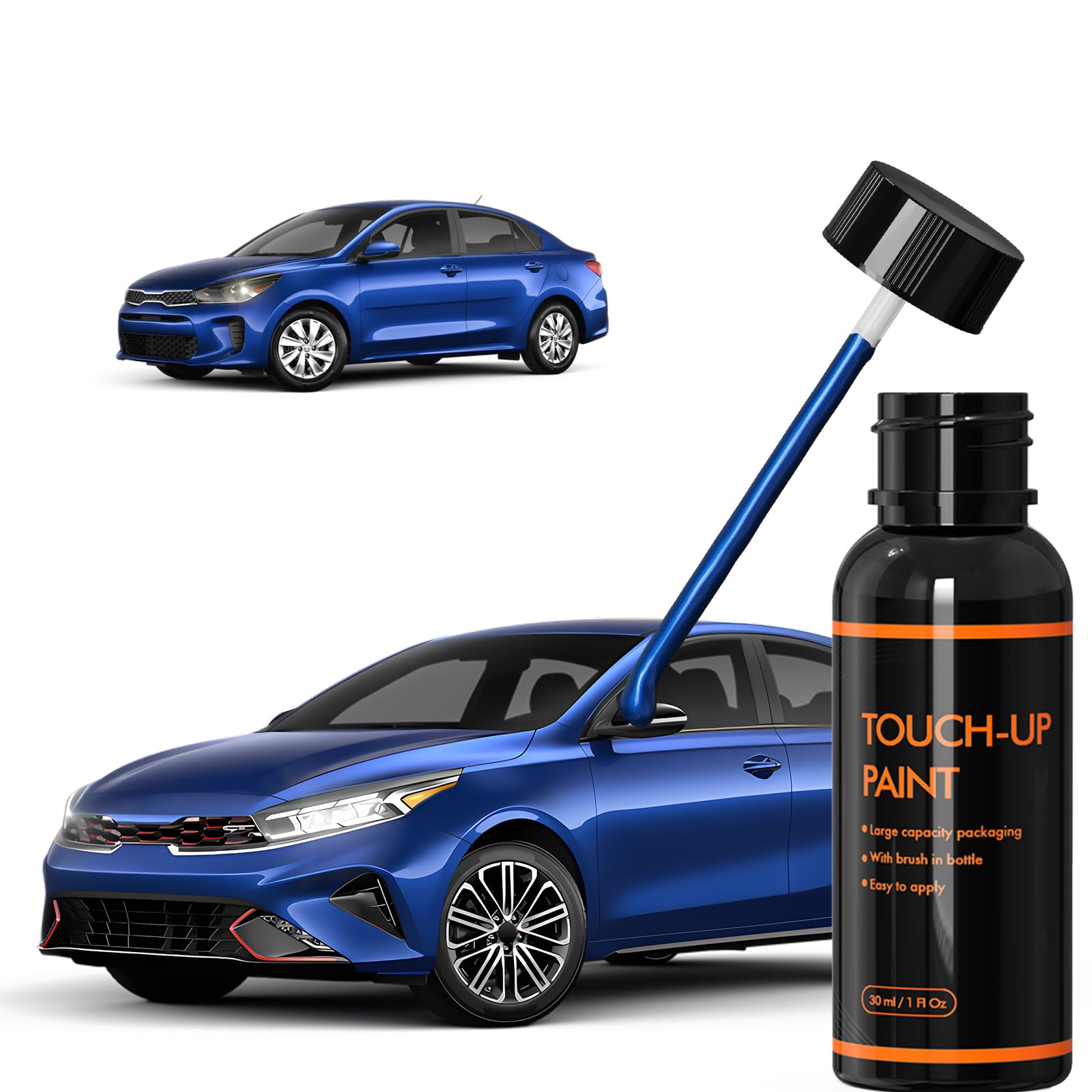XTryfun B2R Deep Sea Blue Touch Up Paint for Kia, DIY Car Paint Scratch Repair Kit, Automotive Paints, Quick & Easy Fix Scratch Repair for Forte/Rio