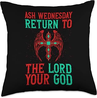 Ash Wednesday Return To The Lord Your God Religious Quote Throw Pillow