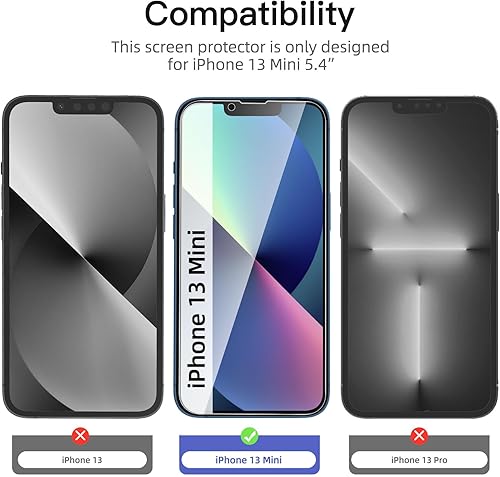 Miniatura 190 de NEW'C - Paquete de 3 protectores de pantalla para iPhone 14, iPhone 13, iPhone 13 Pro (6.1 pulgadas), protección mejorada de vidrio templado