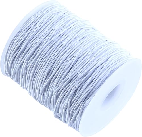 Vista 47 de KONMAY Cuerda elástica de 0.039 pulgadas, 150 yardas, cordón elástico mixto duradero para fabricación de joyas, cuentas, collares, manualidades