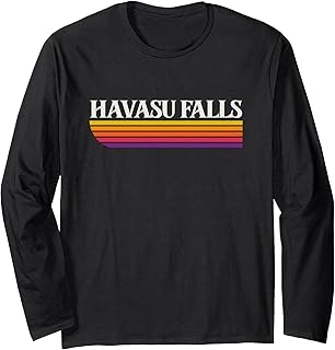 Havasu Falls Arizona Retro Graphic - Lake Havasu Long Sleeve T-Shirt