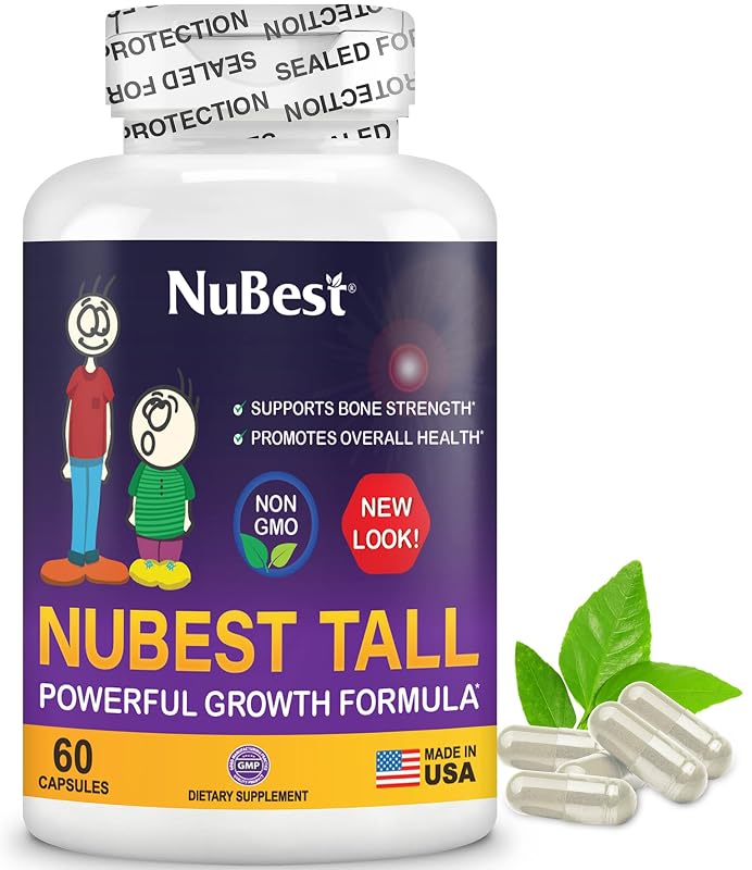 NuBest Tall Suplemento multimineral com cálcio, colágeno hidrolisado e ervas, 60 cápsulas