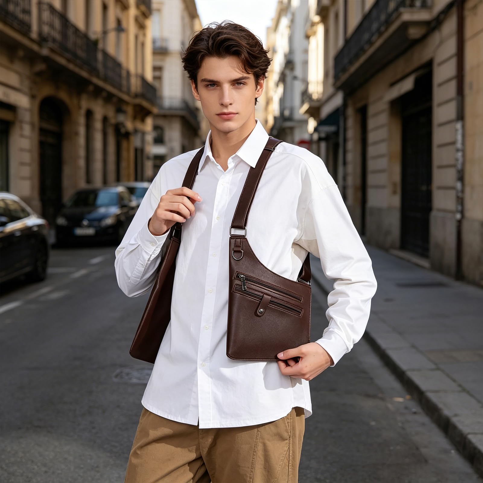 Sling Bag Hombres Mujeres Bolso Funda Hombres Anti Robo Bolso Bicicleta Bolso Bandolera para Viajes Senderismo y Outdoor