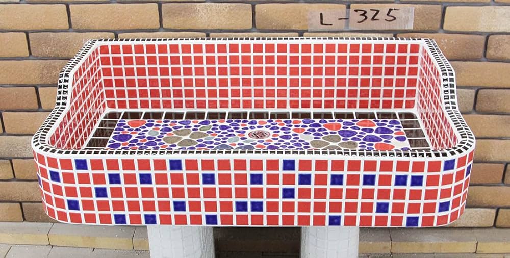 Amazon.co.jp: ガーデンシンク タイル 流し台 昭和レトロ タイル