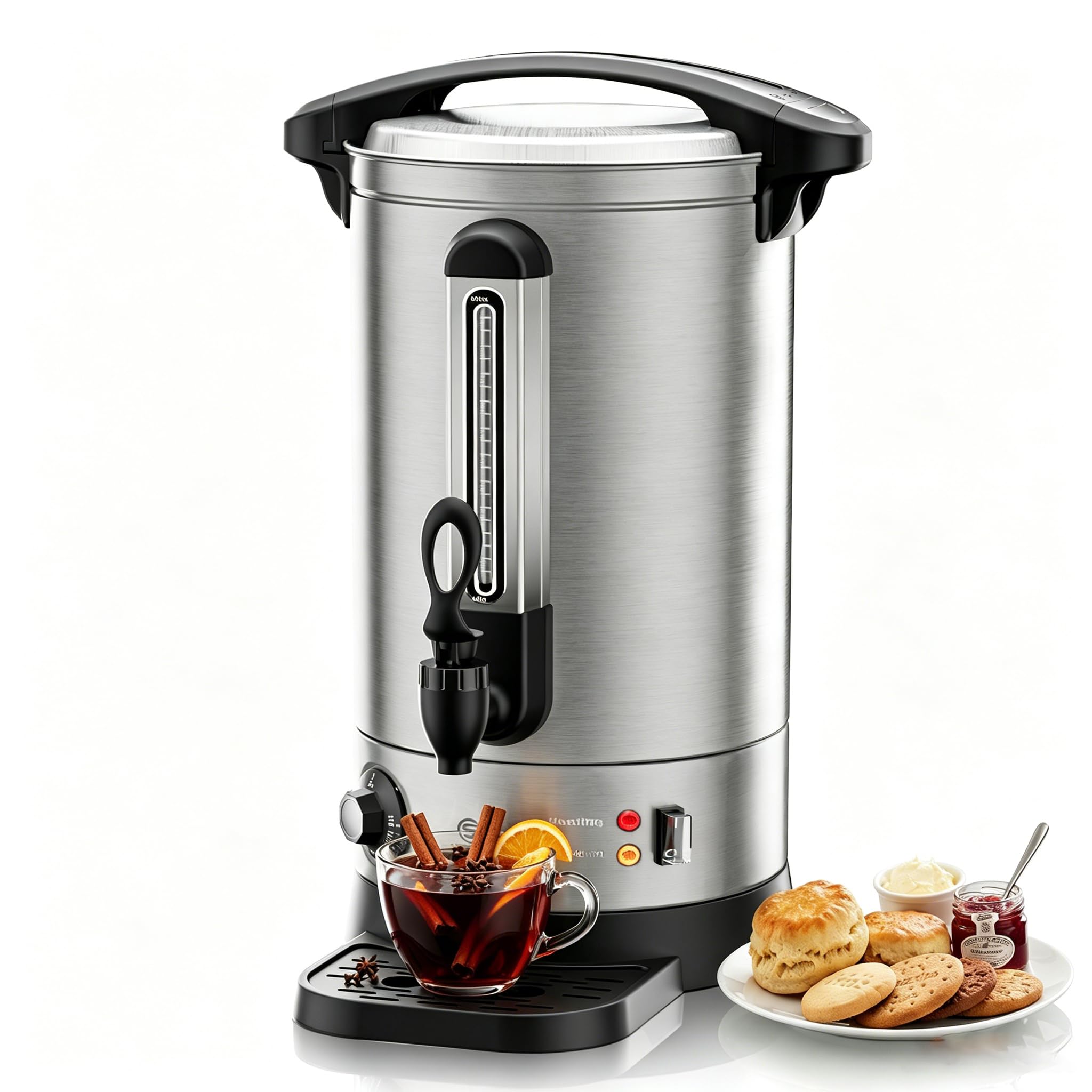 Bouilloire à vin chaud en acier inoxydable 10 l 1500 W