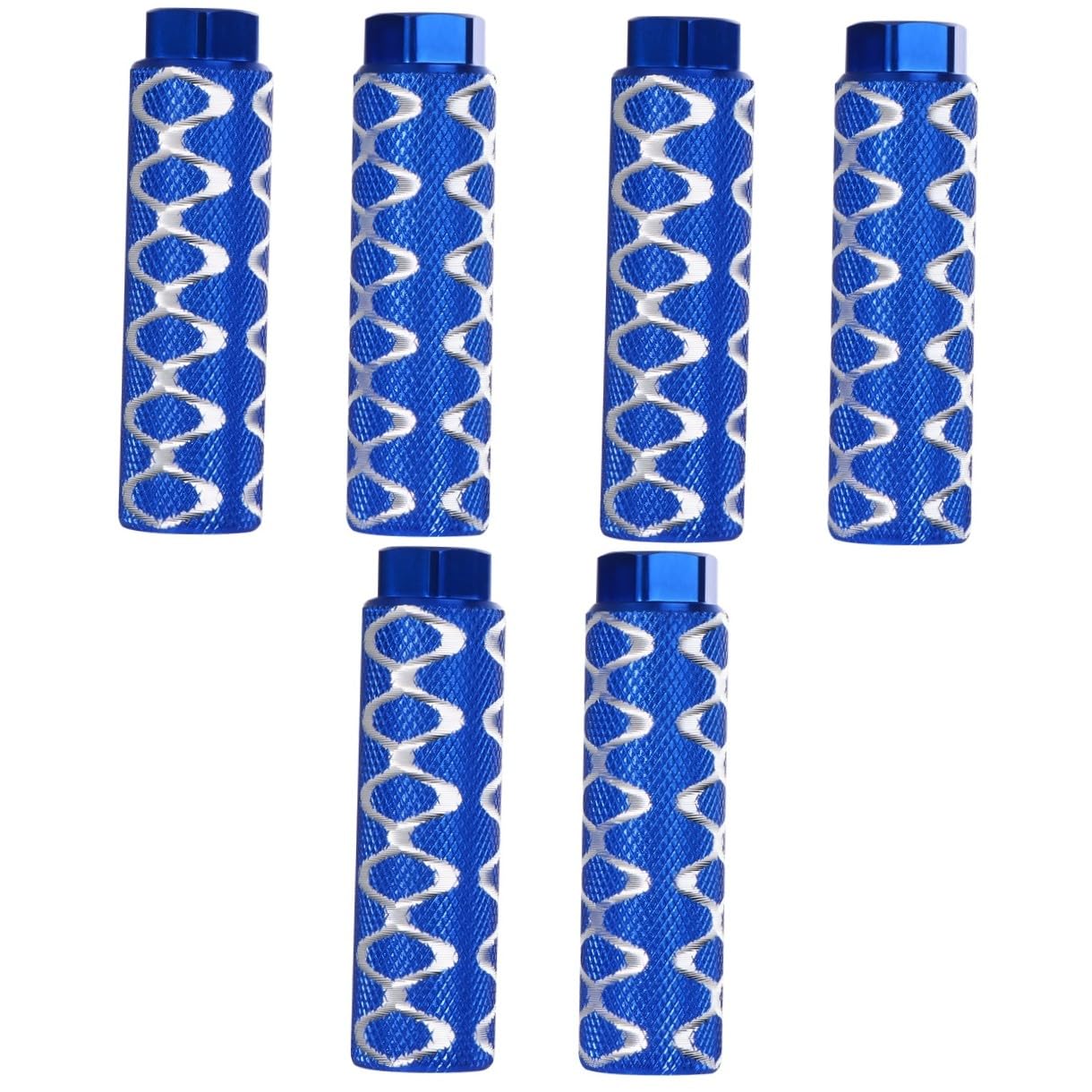 INOOMP 3paia Poggiapiedi Lega Di Alluminio Per Bici Accessorio Stabile Per Mountain Bike Con Foro Blu Resistente All Usura e Necessario Per Riparazioni Bici