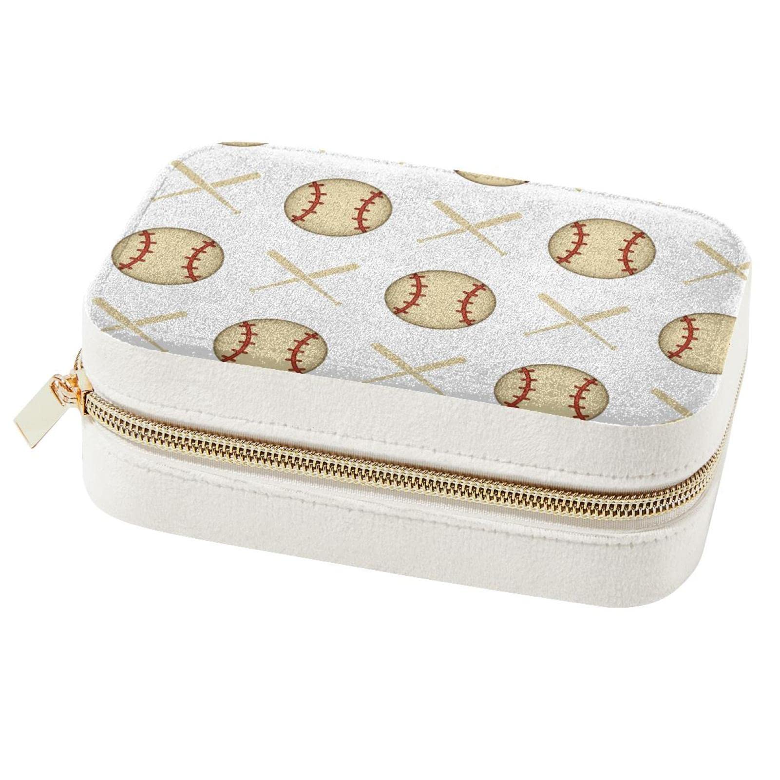 Boîte à bijoux voyage baseball pour ranger bagues en déplacement
