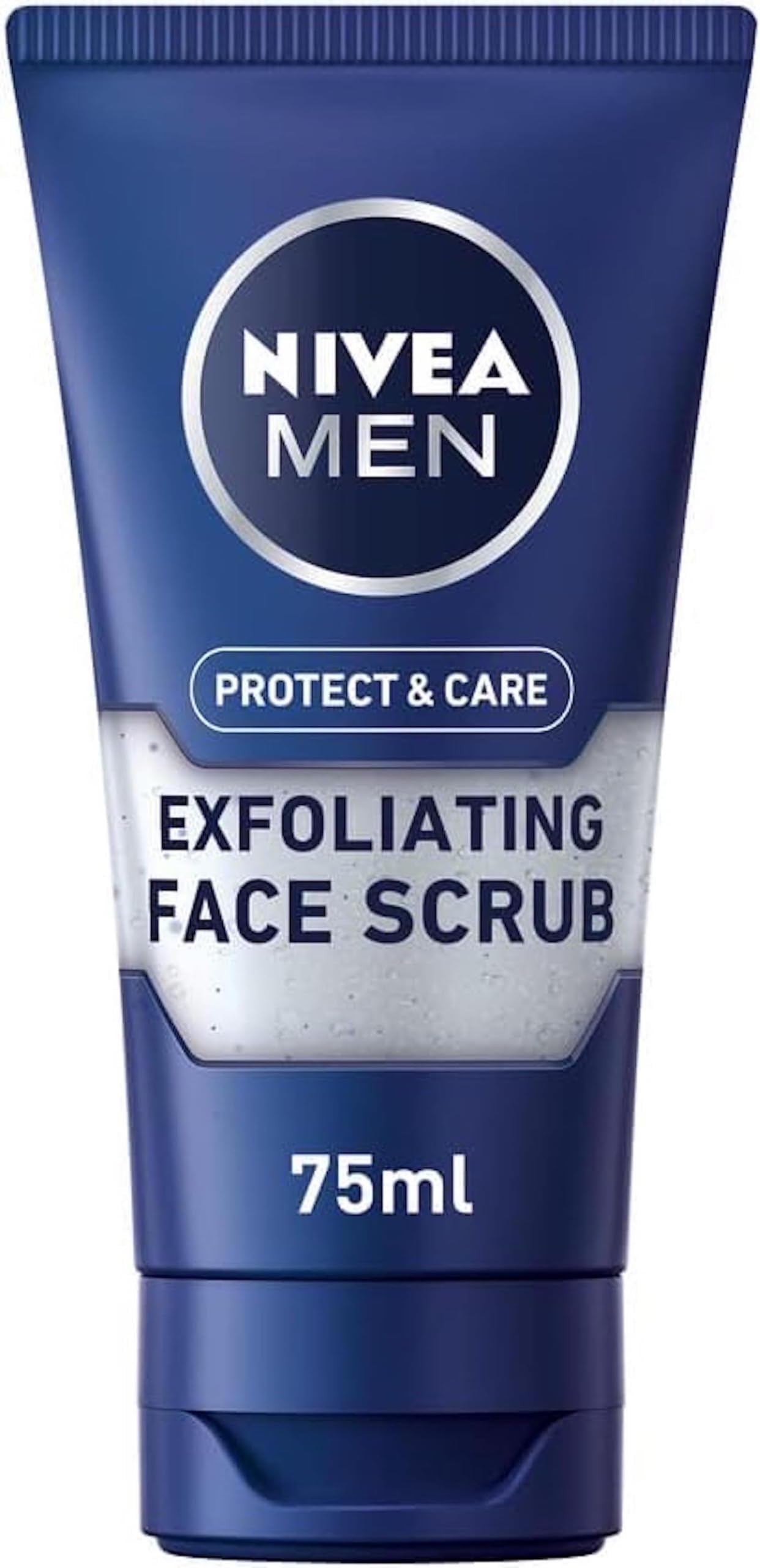 Protect & Care Exfoliating Face Scrub, Invigorating Men's Face Scrub and Face Cleanser with Aloe Vera, Exfoliating Face Wash, (75ml)
