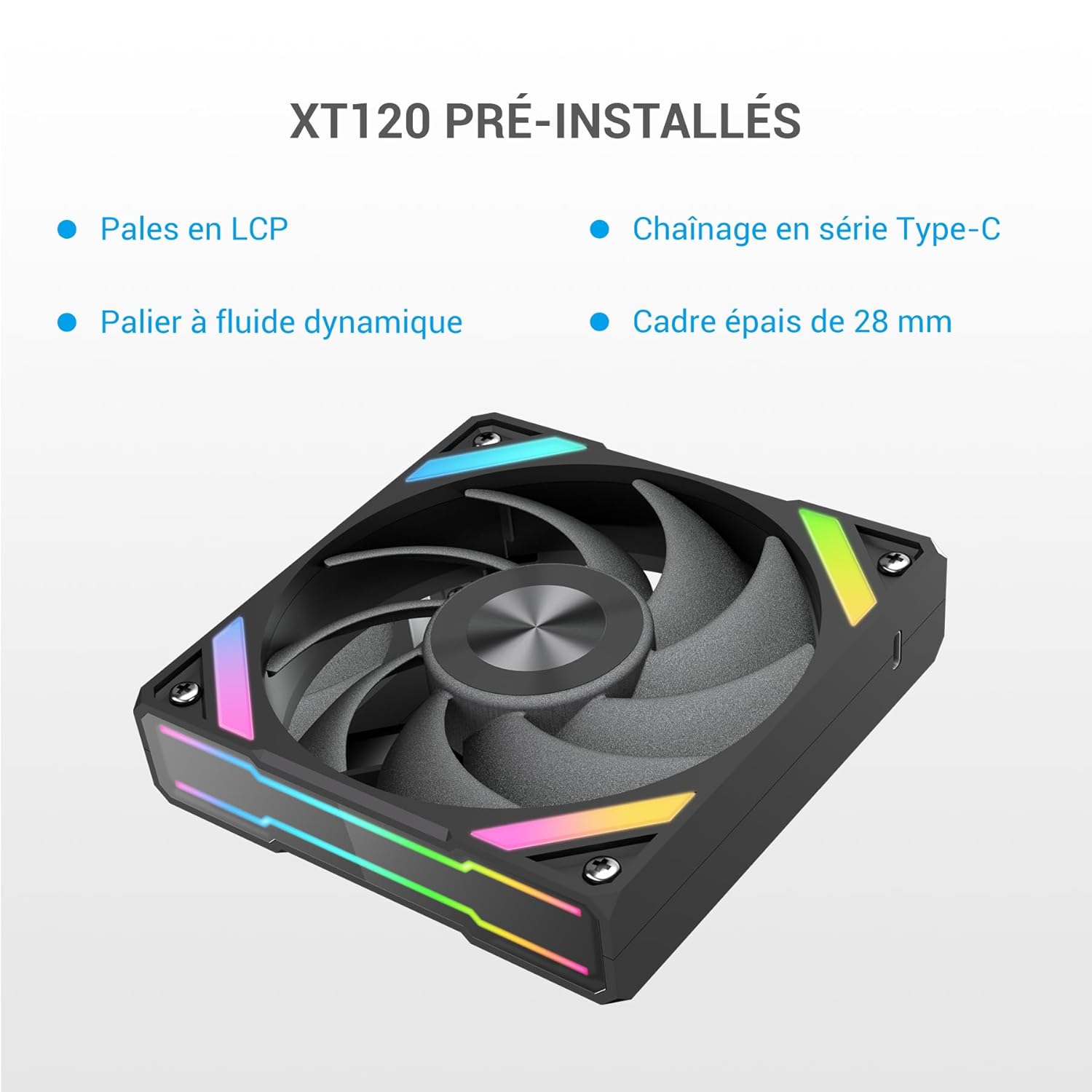 SAMA Q70 360mm AIO Liquid CPU Cooler with 2.8" IPS LCD Display, XT120 Modular LCP Fans, Magnetic Stands, Type-C Daisy Chain, Quiet 2500RPM Pump, Intel & AMD Compatible, Black