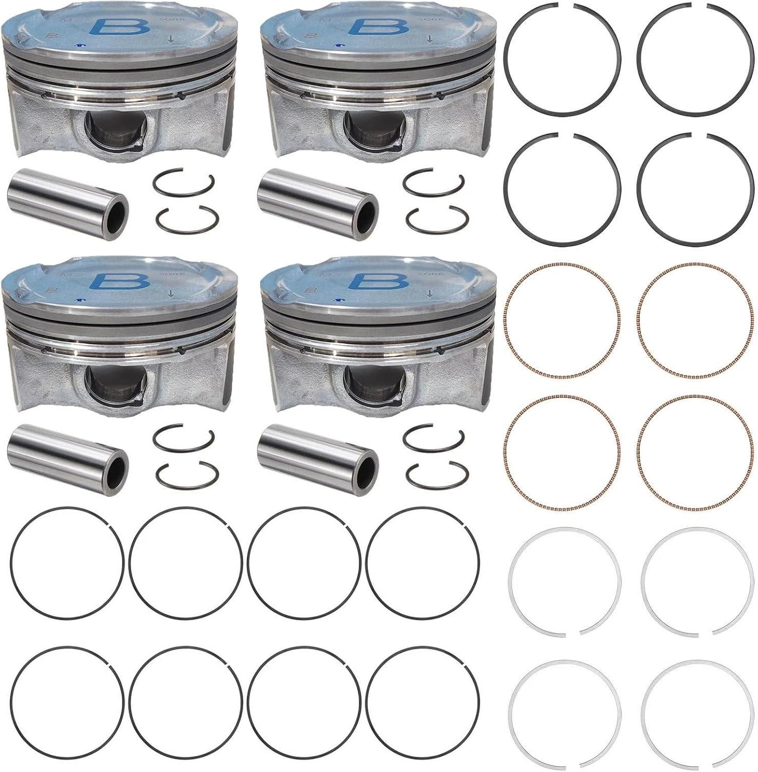 G4NA 4PCS Engine Pistons Kit STD For Hyundai Elantre Tucson Kia Soul 2.0L US