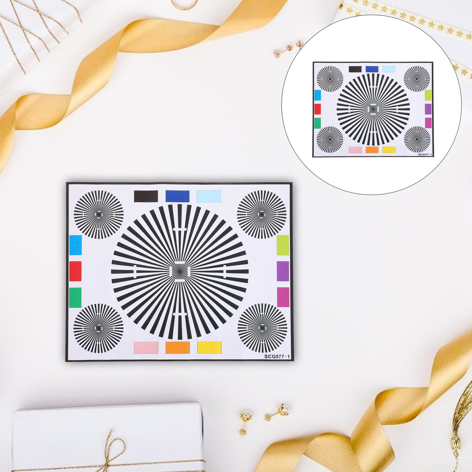 Tableau D’étalonnage Mise au Point de L’Objectif pour Caméra | Papier, Repères de Calibration Couleur Lisibles, Usage en Faible Lumière et Assemblage Cctv