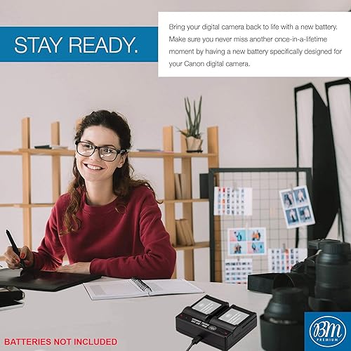 Miniatura 4 de BM NB-11L Cargador de batería dual para Canon PowerShot Elph 110, 130, 135, 140, 150, 160, 170, 180, 190, 320, 340, 350, 360, SX400, SX410, SX420