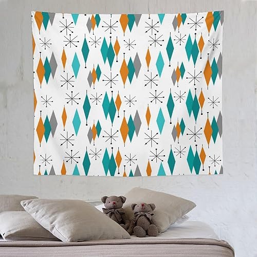 Miniatura 58 de Tapiz floral retro de los años 60 y 70, diseño hippie de primavera Groovy Flower Power Flower Boho para colgar en la pared, arte neutro para Hippie