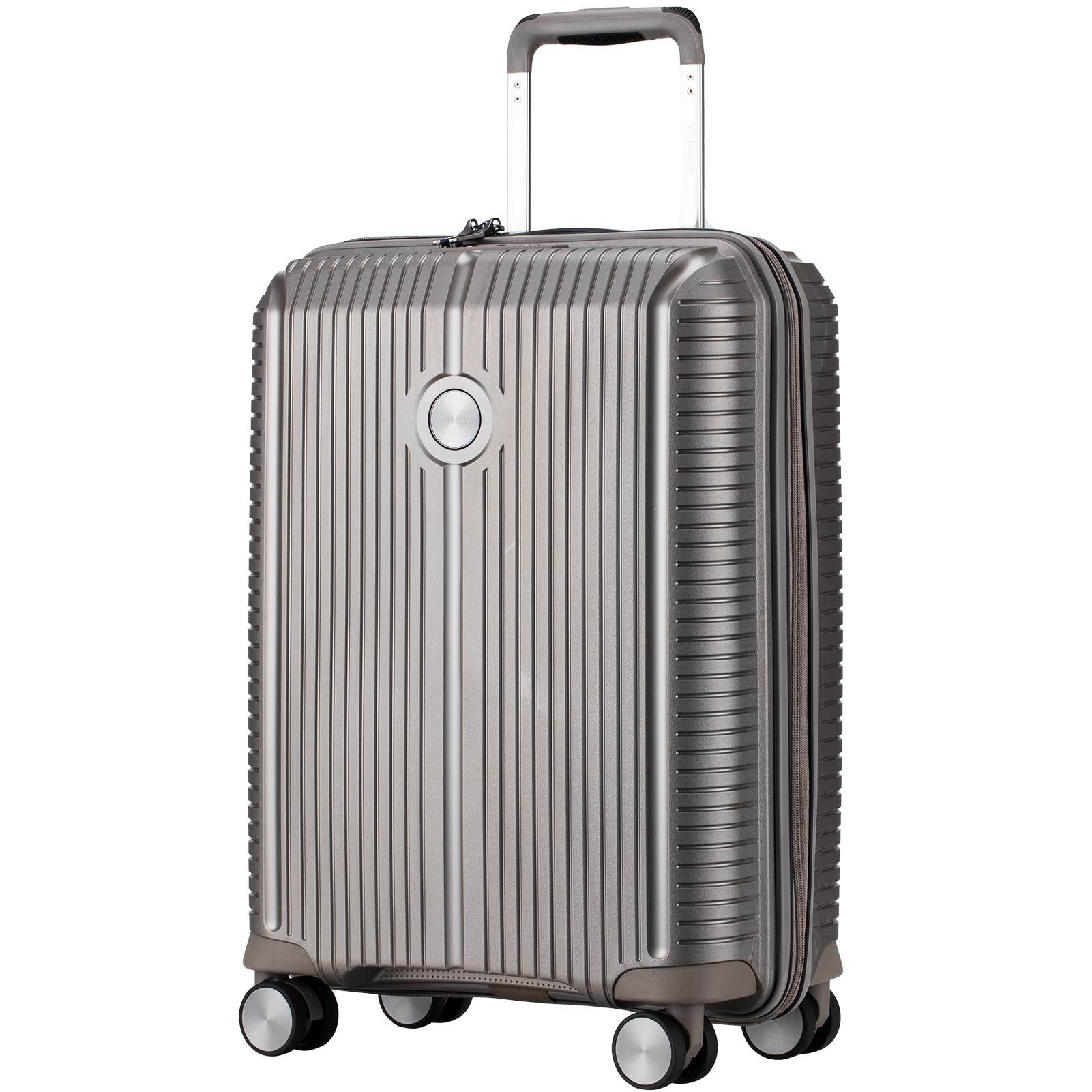 Verage Carry On Luggage with Spinner Wheels, Expandable Hardshell Spinner Suitcase for Travel, TSA Approved (Carry-On 20-Inch, Champagne)