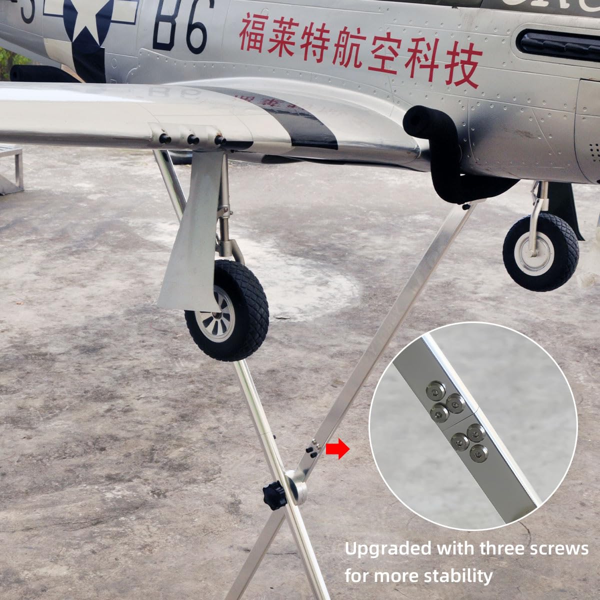 RC Airplane Display Stand Multi-Function Bracket for RC Model 106×51×35cm (Gold) - Image 4