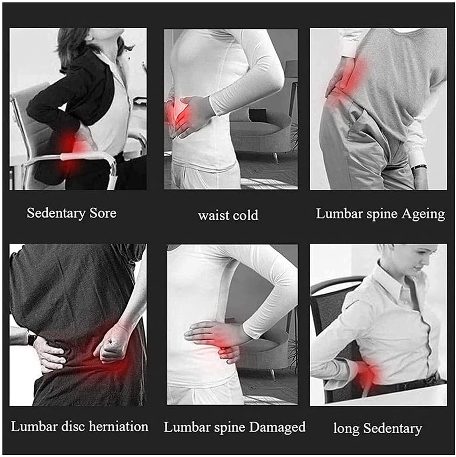 CDZL Faja Lumbar Correctora De Postura Cinturón De Apoyo Autocalentable Cinturón De Protección Térmica Para Personas De Mediana Edad Y Mayores Alivia La Fatiga De La Espalda (Size : XL/X-Large)