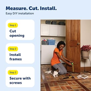 PetSafe İç 4 Yönlü Kilitleme Kedi Kapısı, Beyaz [Enerji Sınıfı D]