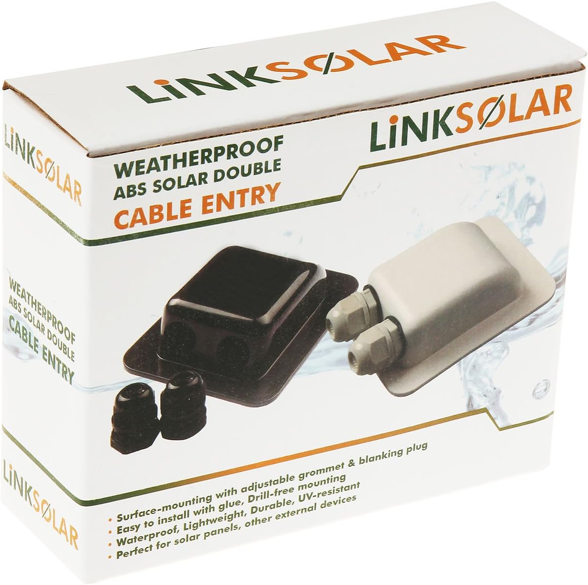 Link Solar Weatherproof ABS Solar Double Cable Entry Gland for All Cable Types 2mm² to 6mm² for Solar Project on Rv, Campervan, Boat : Patio, Lawn & Garden