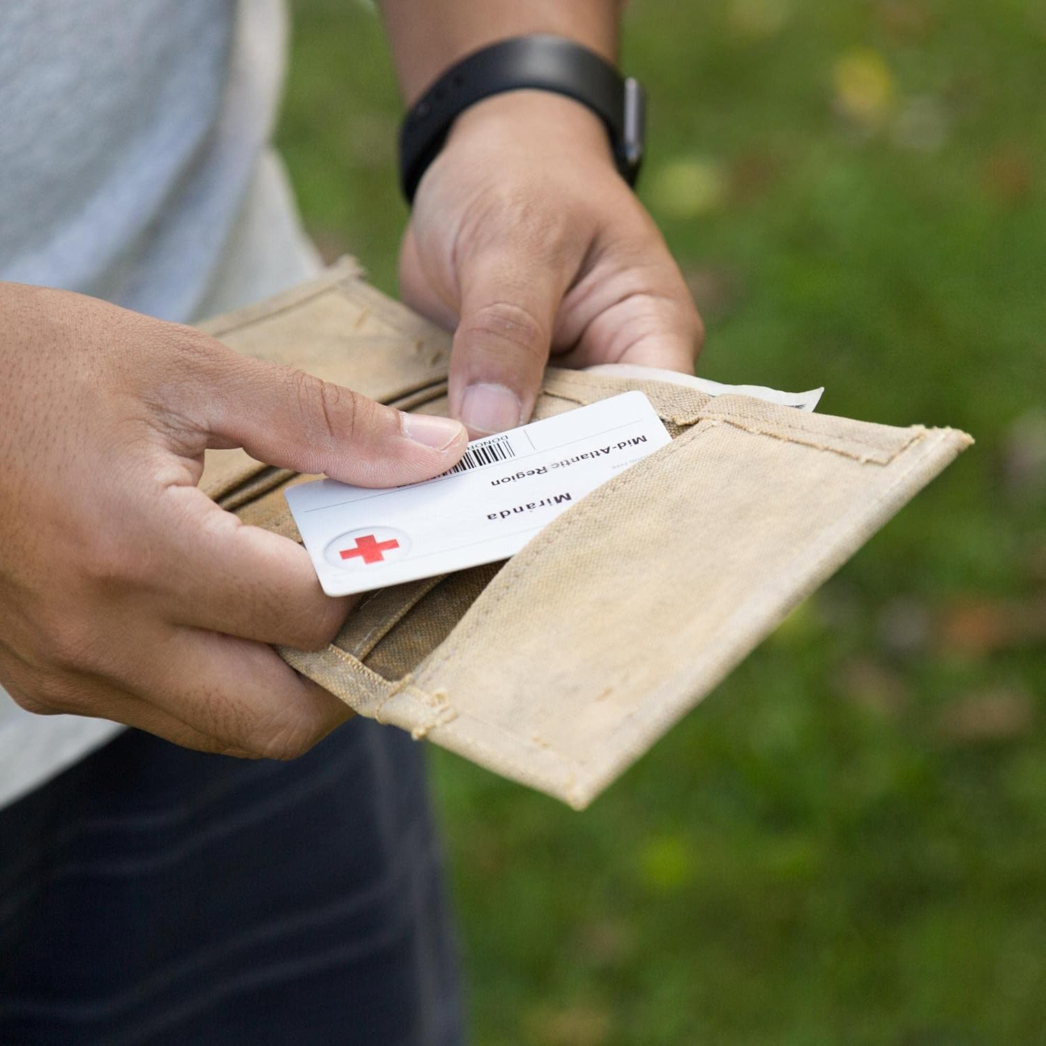 Real Deal Brazil Recycled Tarp Bauru Tri-Fold Wallet, Handcrafted in Brazil