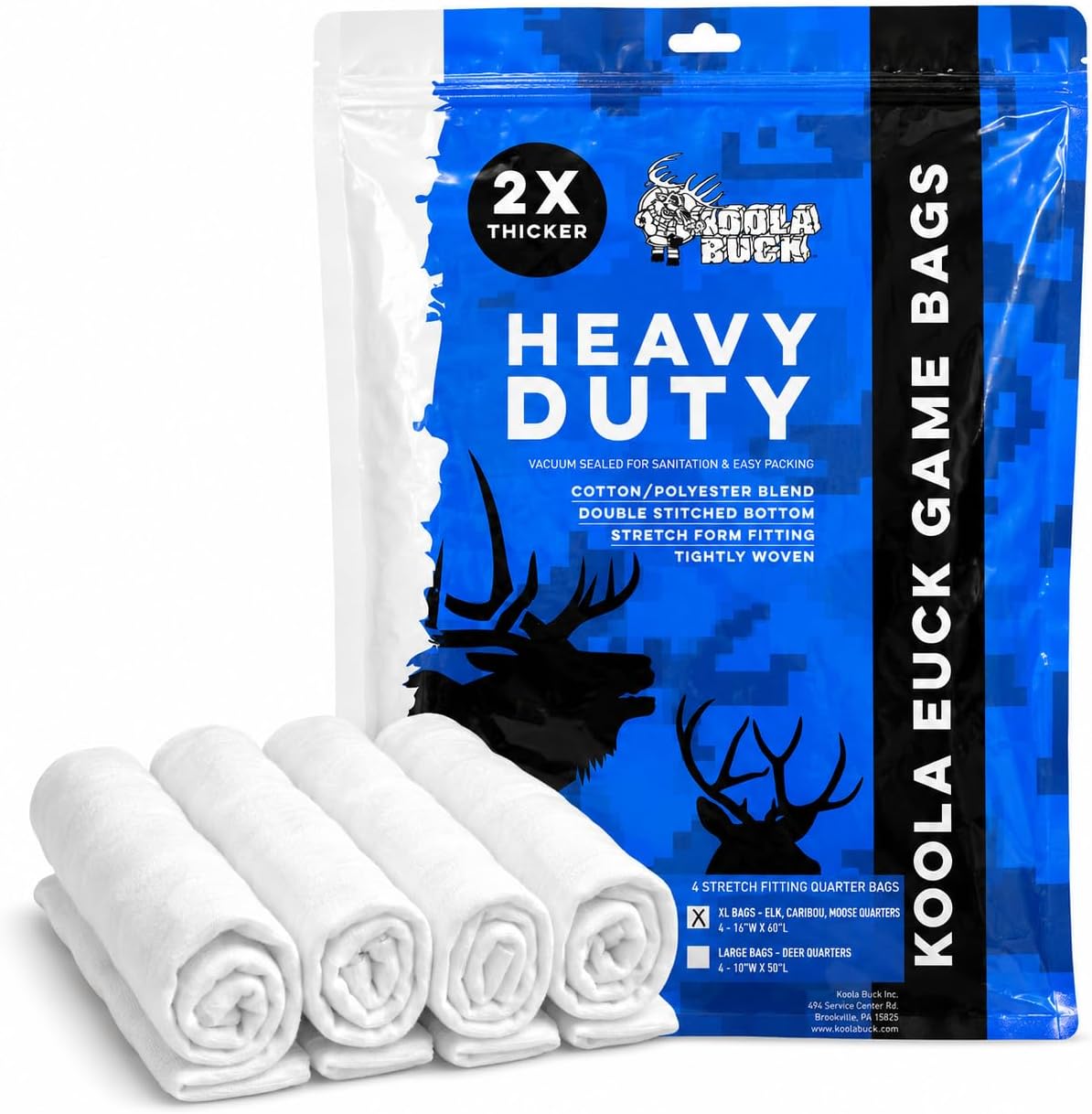 Koola Buck Premium Deer Game Bags | Heavy-Duty Full Body and Quarter Bags
