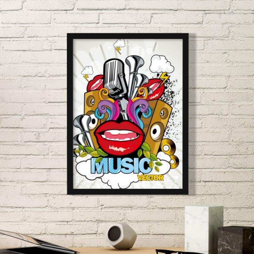 Amazon｜Graffiti Street Cultureカラフルな口ステレオマイク