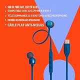 JBL Tune 310 C Hi-Res Wired Earbuds with Microphone, Flat Tangle-Free Cable, 3-Button Remote, EQ Presets Control and Volume Adjustment, Black - 5